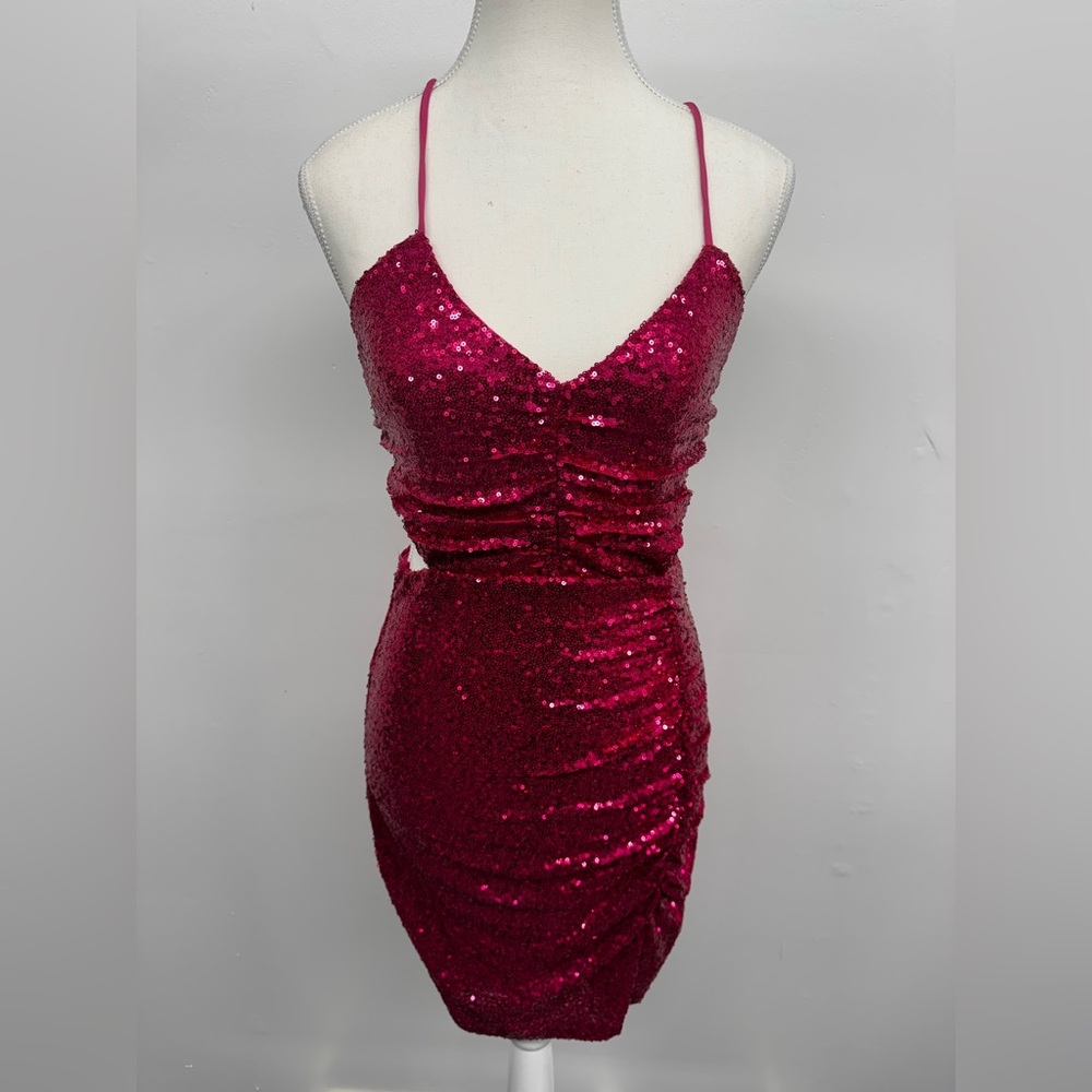 Windsor Fuchsia Sequin Mini Dress